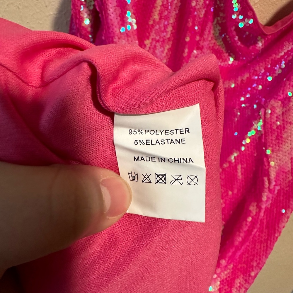 FAERIESTY Sequins Cocktail Dress Size 4X Plus Size Barbie pink - Picture 7 of 12